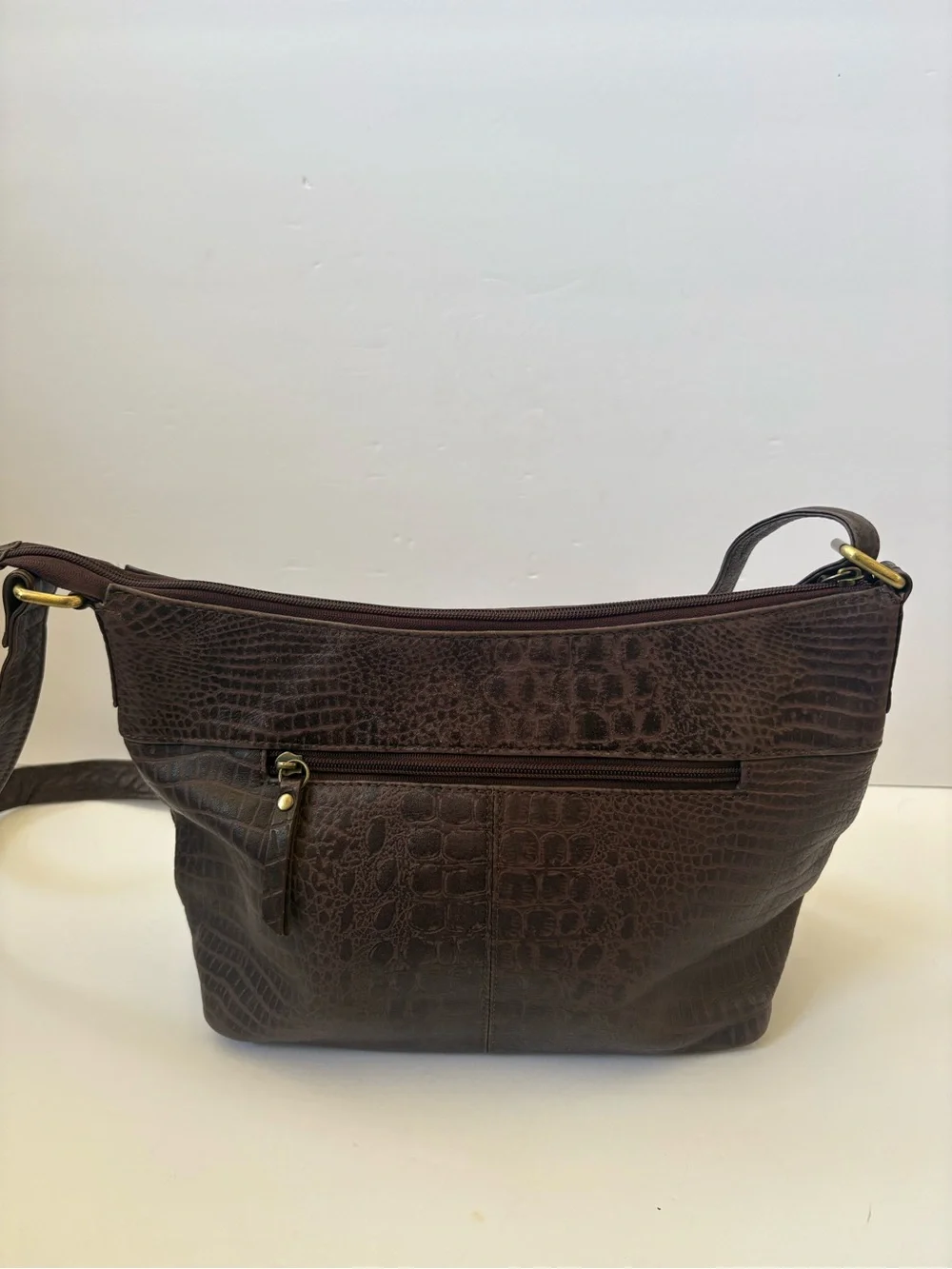 Great American Leather works Bag Purse Brown Snake Crossbody Career‎ Academia